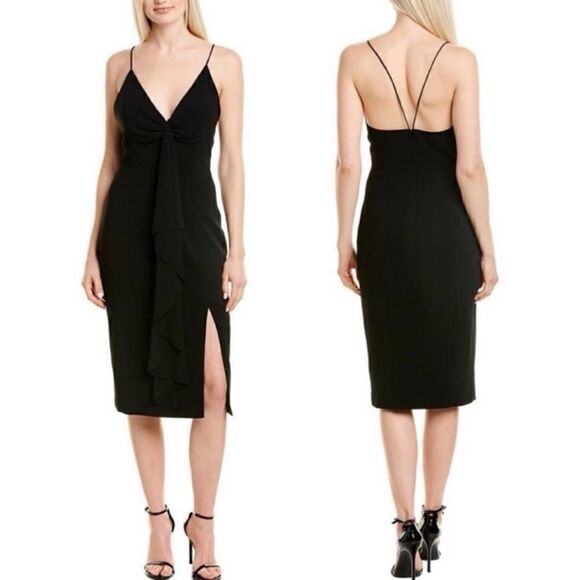Jay Godfrey Carlo Draped Midi Dress - Picture 1 of 10